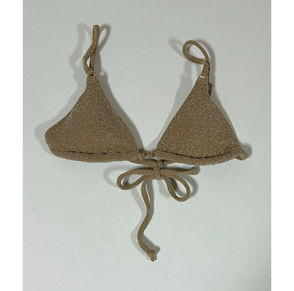 Pacsun × Vintage PacSun Beige Tan Bikini Top Swimwear Bathing Suit Size S 🤎✨ Size S / US 4 / IT 40 - 1 Thumbnail