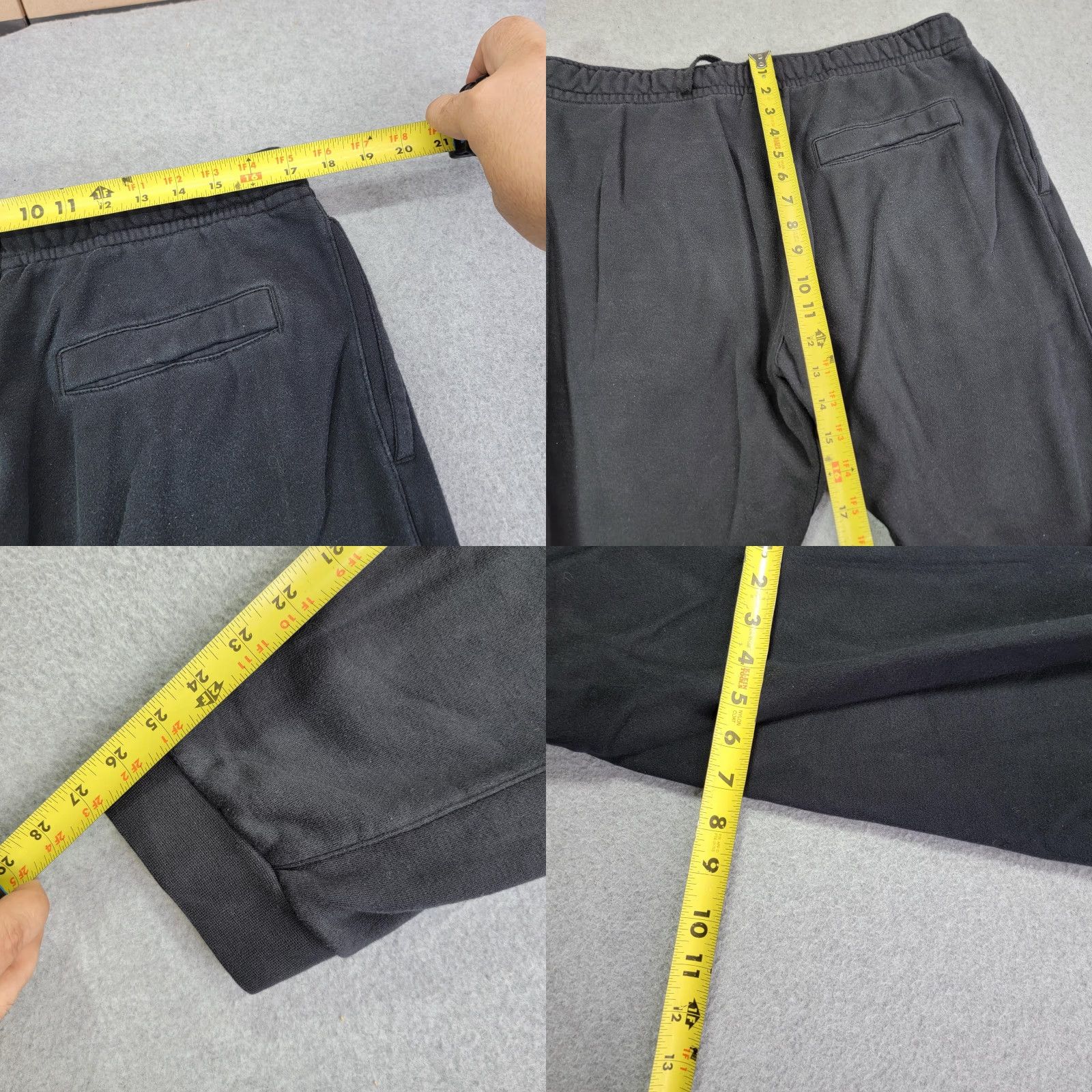 Nike Nike Sweatpants Mens Large Black Fleece Joggers Elastic Waist Pockets Athletic Size US 33 - 8 Thumbnail