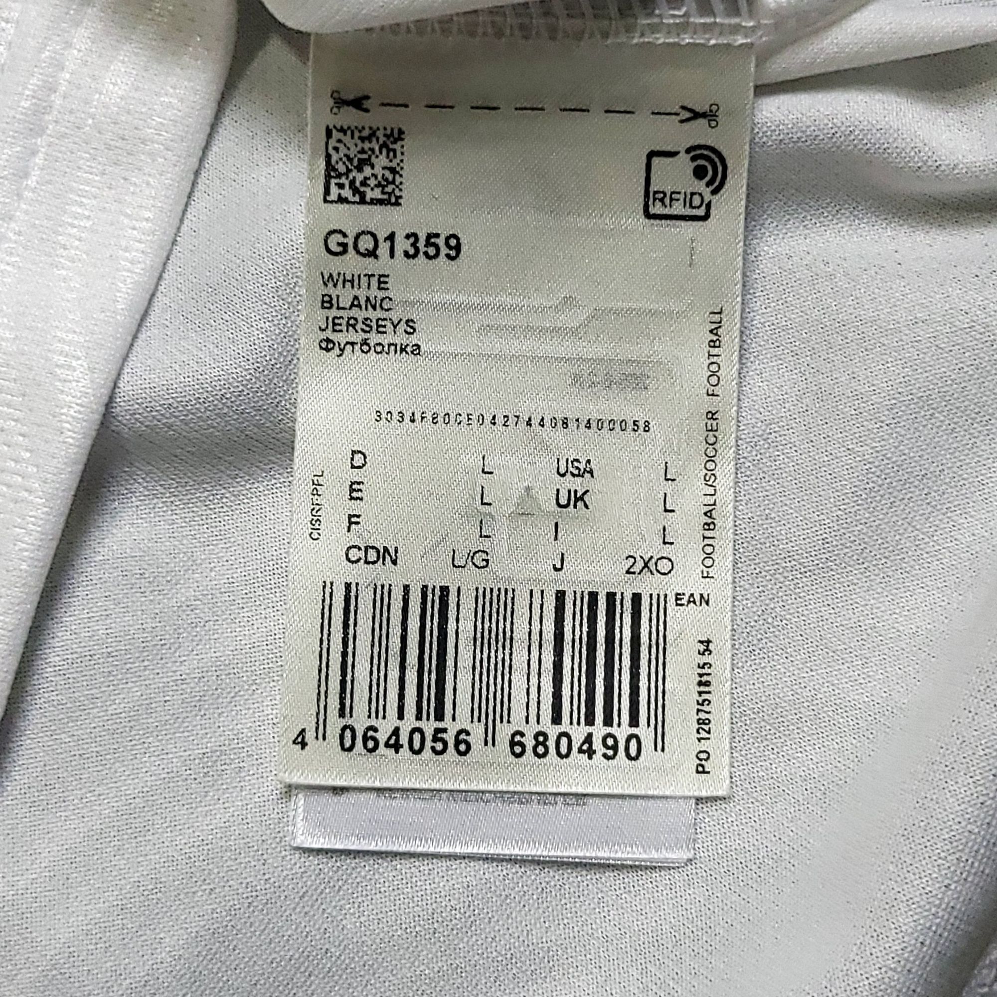 Adidas Benzema Real Madrid 2021 2022 UEFA FINAL Soccer Jersey BNWT Size US L / EU 52-54 / 3 - 8 Thumbnail