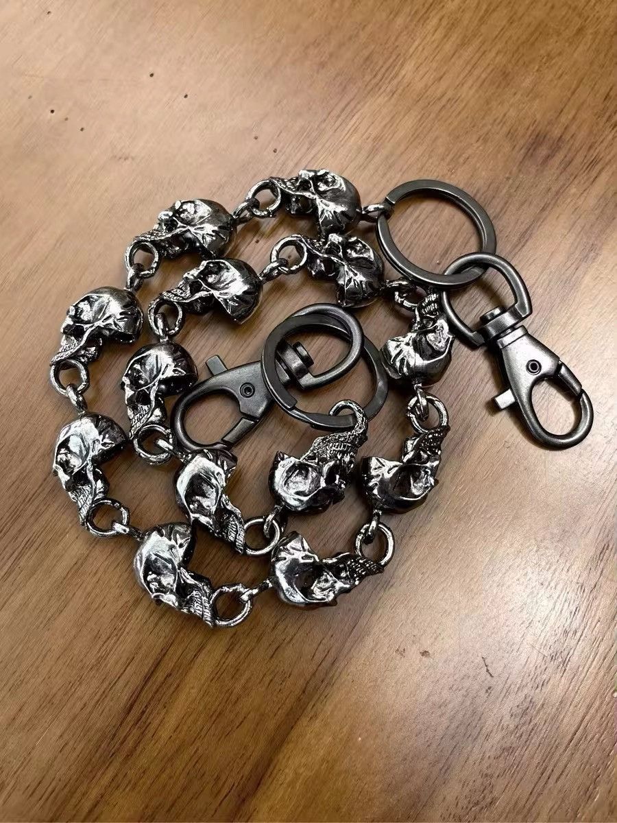 Jewelry Retro Goth Skull Wallet Jeans Chain Size ONE SIZE - 8 Thumbnail