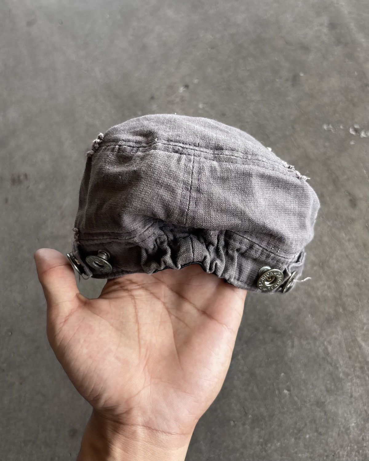 If Six Was Nine Vintage Studed Cadet Hats Distressed Faded Brown Size ONE SIZE - 4 Thumbnail