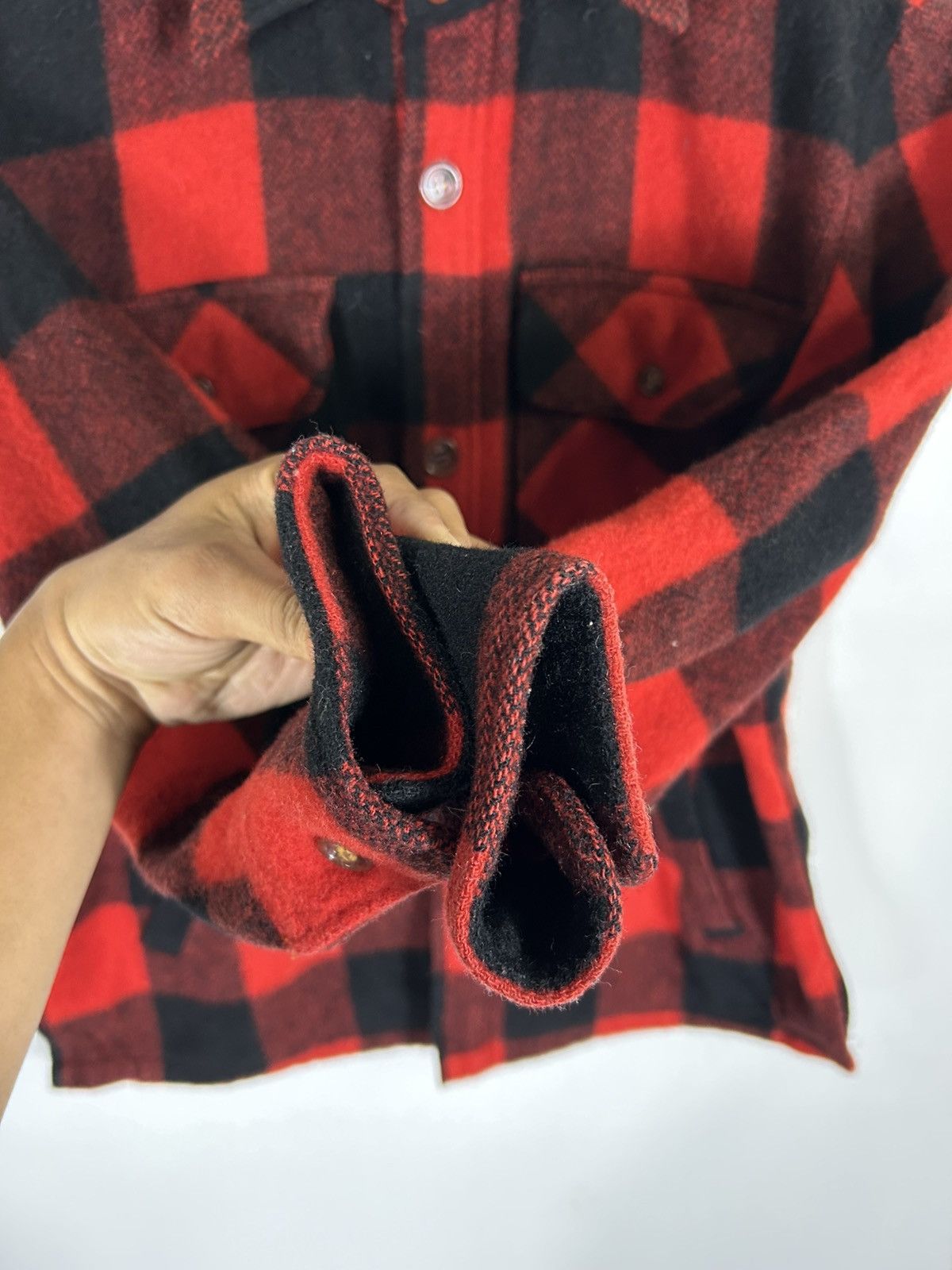 Big John ⚡️Vintage 70’s Big John Wool Flannel Button Chore Shirt Jcket Size US M / EU 48-50 / 2 - 6 Thumbnail
