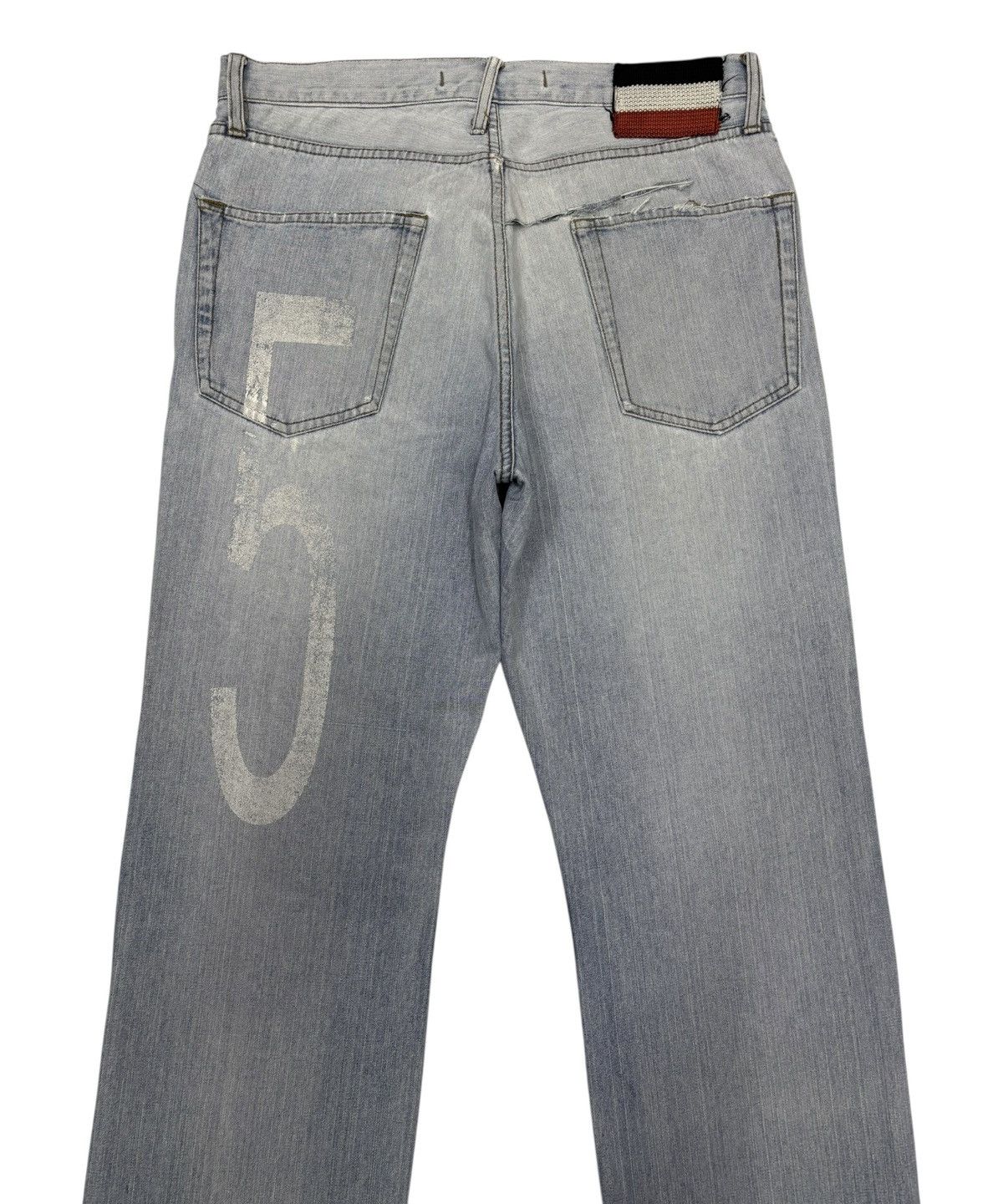 PPFM PPFM Blue Wash Number 25 Faded Logo Jeans Size US 32 / EU 48 - 8 Thumbnail