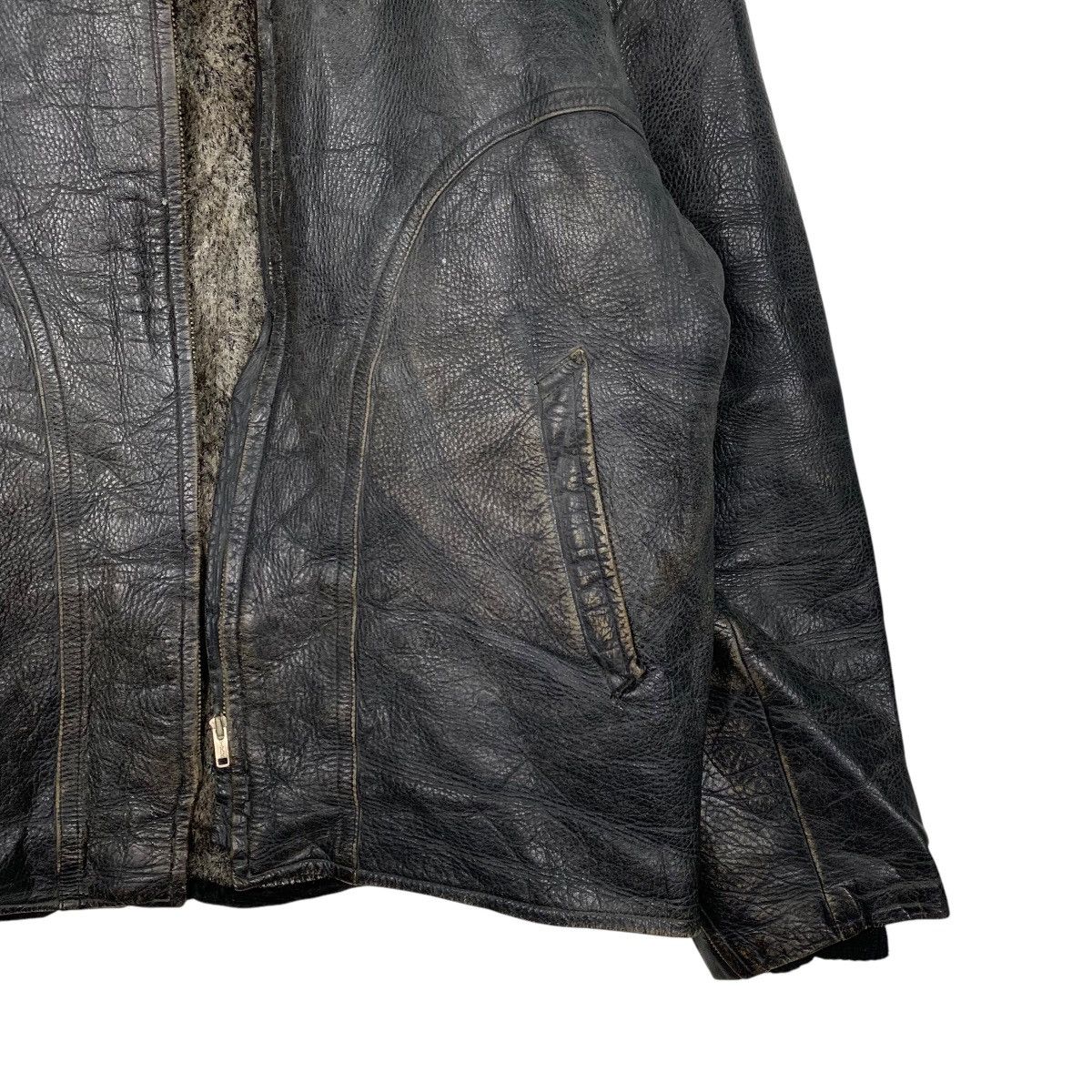 Japanese Brand Japanese Brand Gold Ring Leather Jacket Size US M / EU 48-50 / 2 - 4 Thumbnail