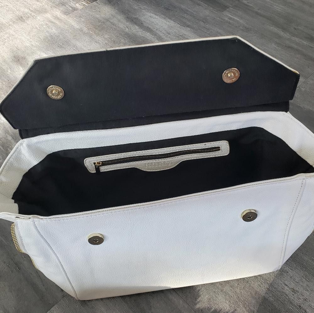 Forever 21 White Gold F21 Classic Satchel Bag Size ONE SIZE - 5 Thumbnail