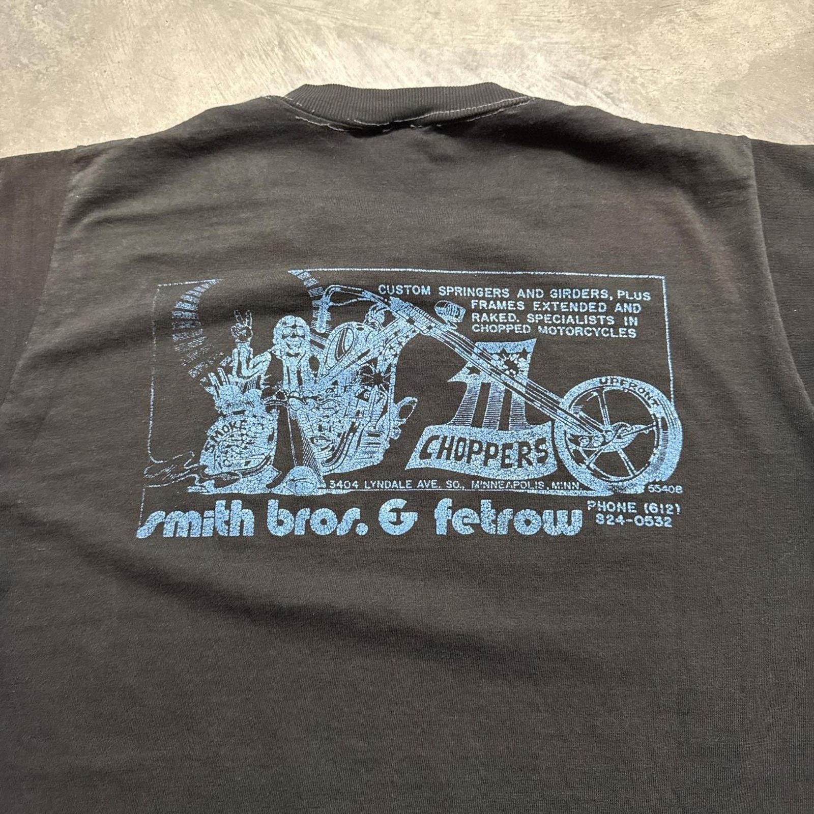 Vintage Vintage 80s Motorcycle Mechanic Riding Paper Thin T-Shirt Size US M / EU 48-50 / 2 - 2 Thumbnail