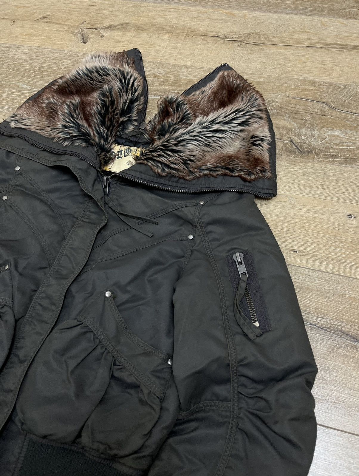 If Six Was Nine Japanese If Six Was Nine Style Zip Fur Bomber Jacket 90s Size US M / EU 48-50 / 2 - 2 Thumbnail