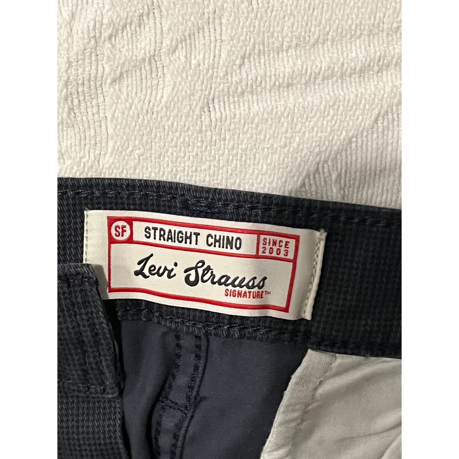 Levi's Levi's Black Flat Front Straight Fit Chino Jeans 29x30 Size US 29 - 3 Thumbnail