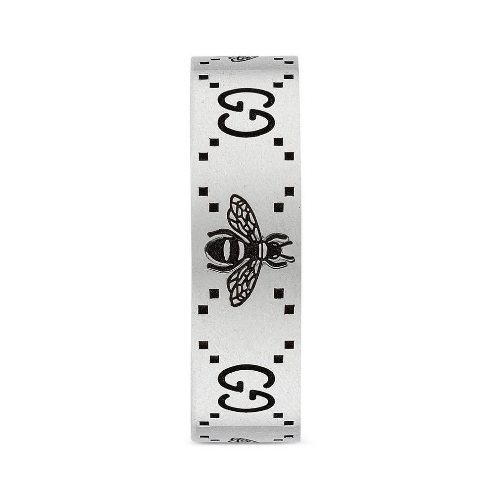 Gucci oc11z0126 Size: 23 / Signature Bee Engraved Ring In Silver Size ONE SIZE - 4 Thumbnail