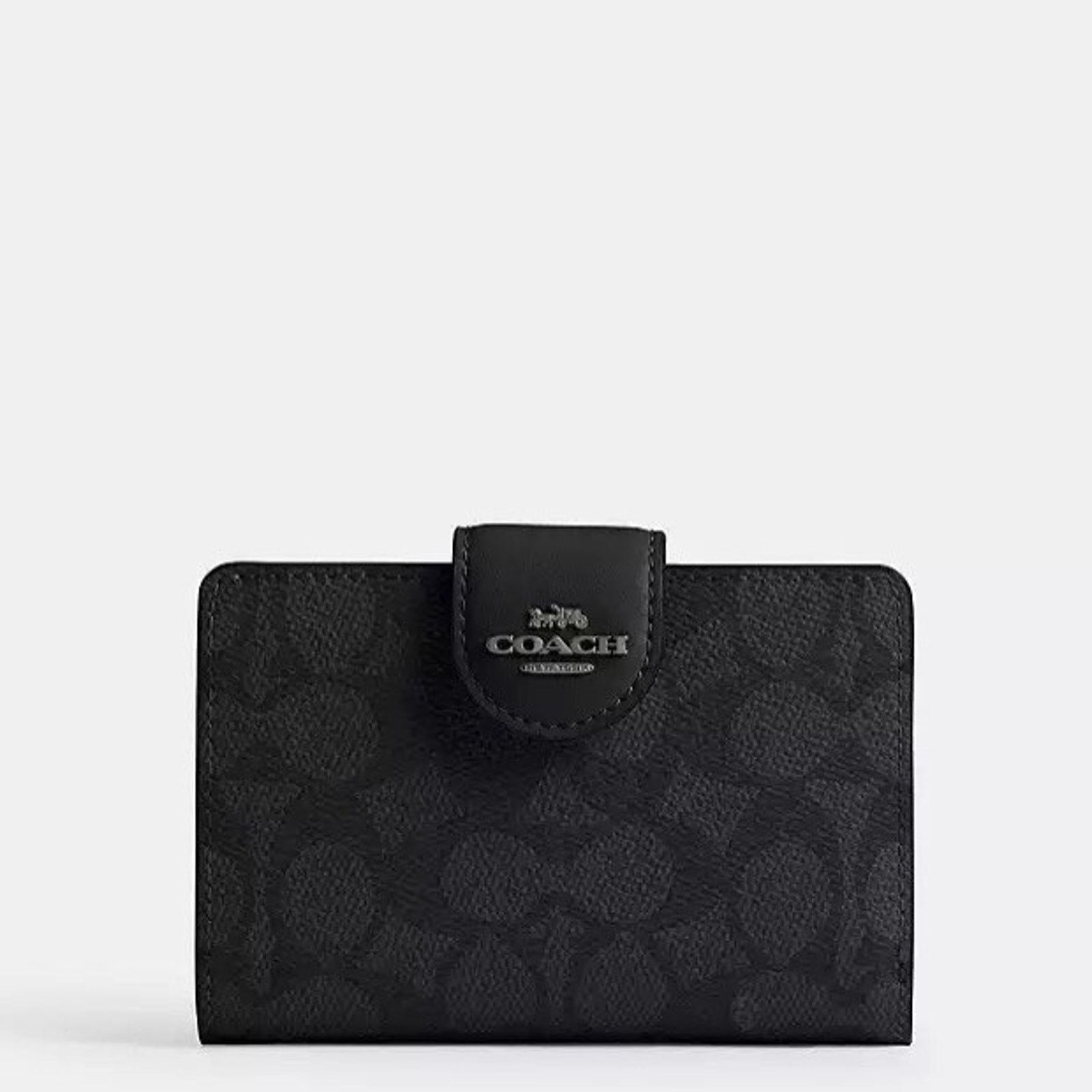 Coach NWT Coach Medium Corner Zip Wallet CW786 Canvas Black Size ONE SIZE - 5 Thumbnail