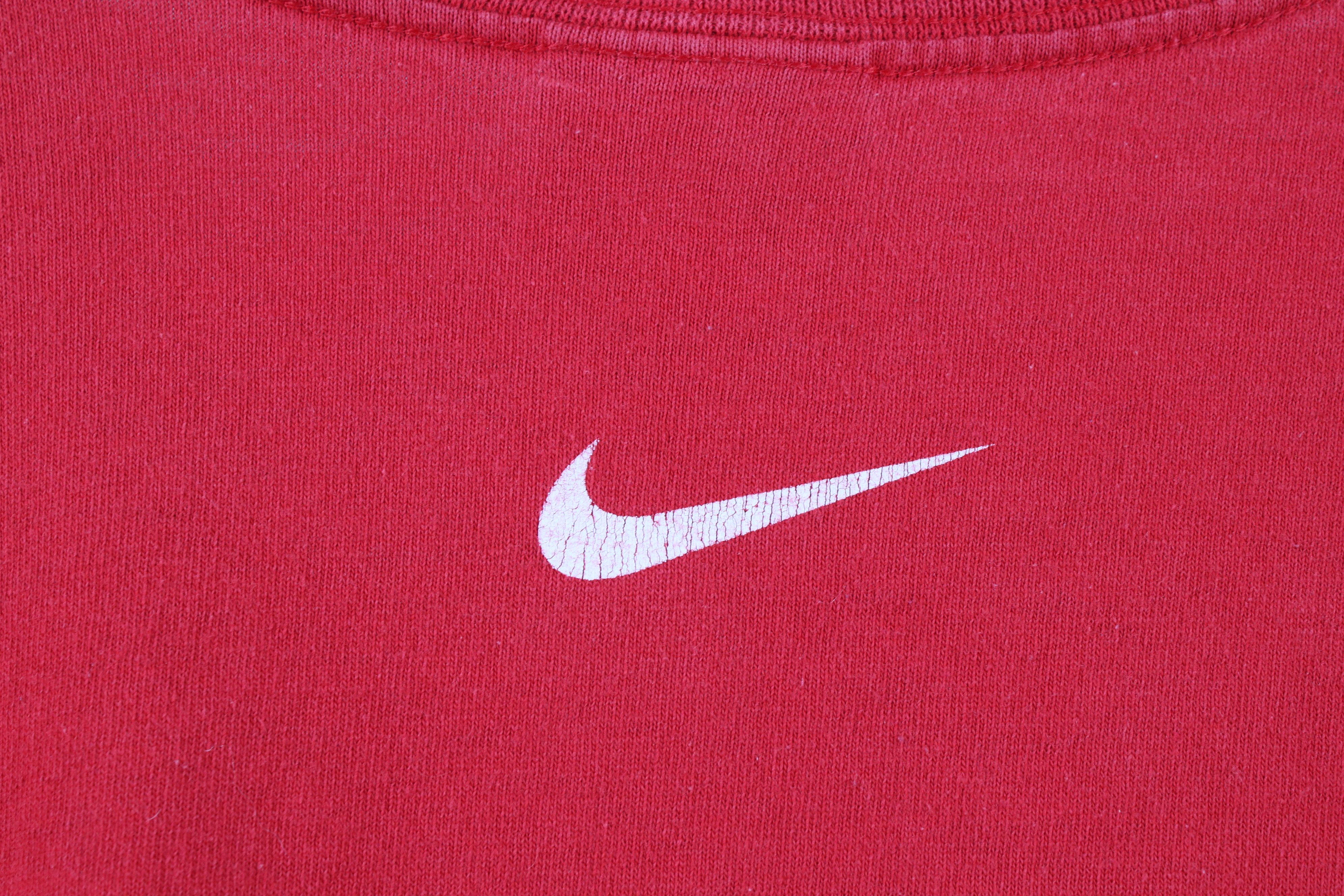 Nike Vintage Nike Spell Out Rubber Box Logo T-Shirt Red Cotton Size US XXL / EU 58 / 5 - 10 Thumbnail