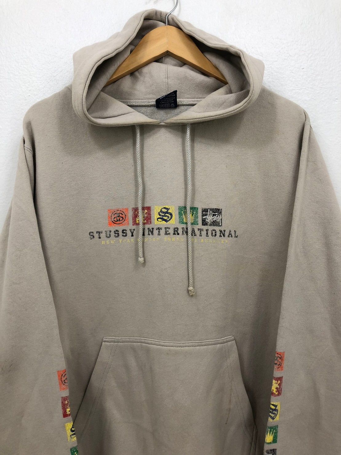 Stussy × Vintage Vintage 90's Stussy international hoodie BN Size US M / EU 48-50 / 2 - 1 Thumbnail