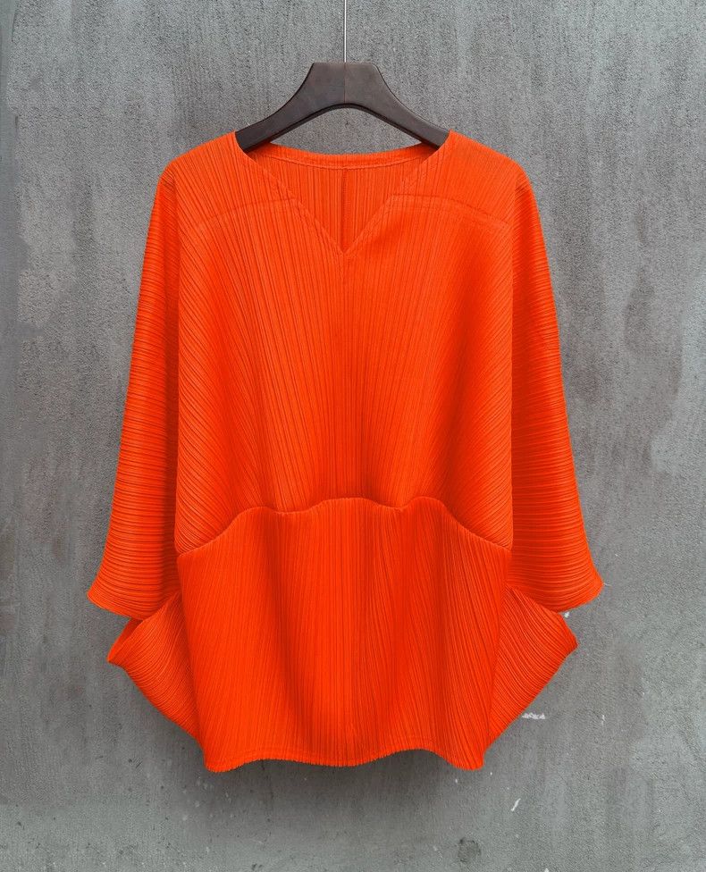 Issey Miyake Issey Miyake Pleats Please Orange Top - dmc Size US M / EU 48-50 / 2 - 1 Thumbnail