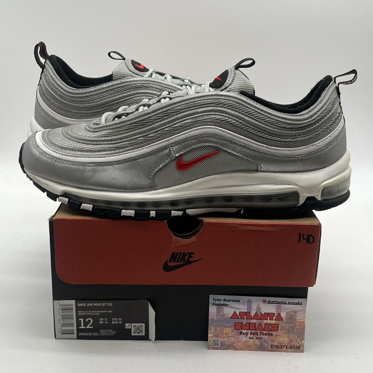 Nike Air max 97 silver bullet Size US 12 / EU 45 - 1 Thumbnail