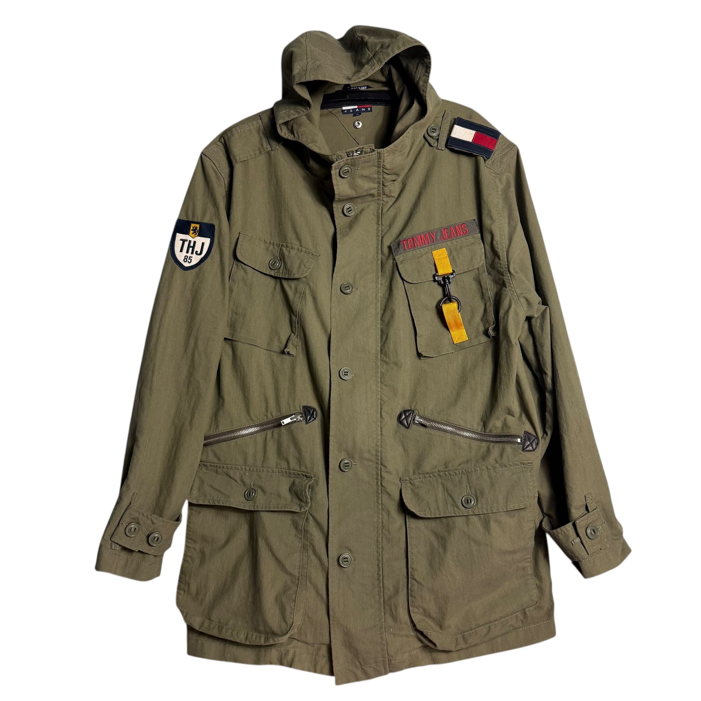 Tommy Hilfiger 🔥RARE🔥Vintage Tommy Hilfiger Jeans Military Trench Jacket Size US L / EU 52-54 / 3 - 1 Thumbnail