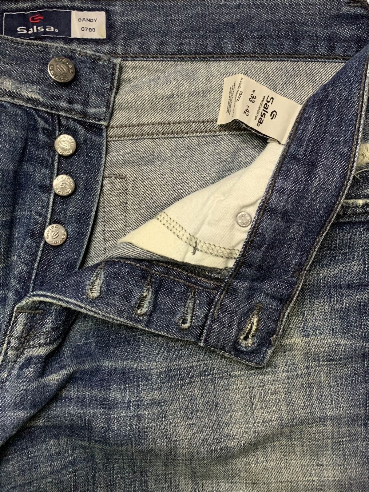 Japanese Brand Vintage Japanese Brand Faded Wash Style Baggy Jeans Size US 34 / EU 50 - 3 Thumbnail