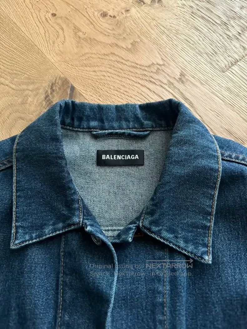 Balenciaga Balenciaga Blue front and back embroidered logo denim jack Size US L / EU 52-54 / 3 - 3 Thumbnail
