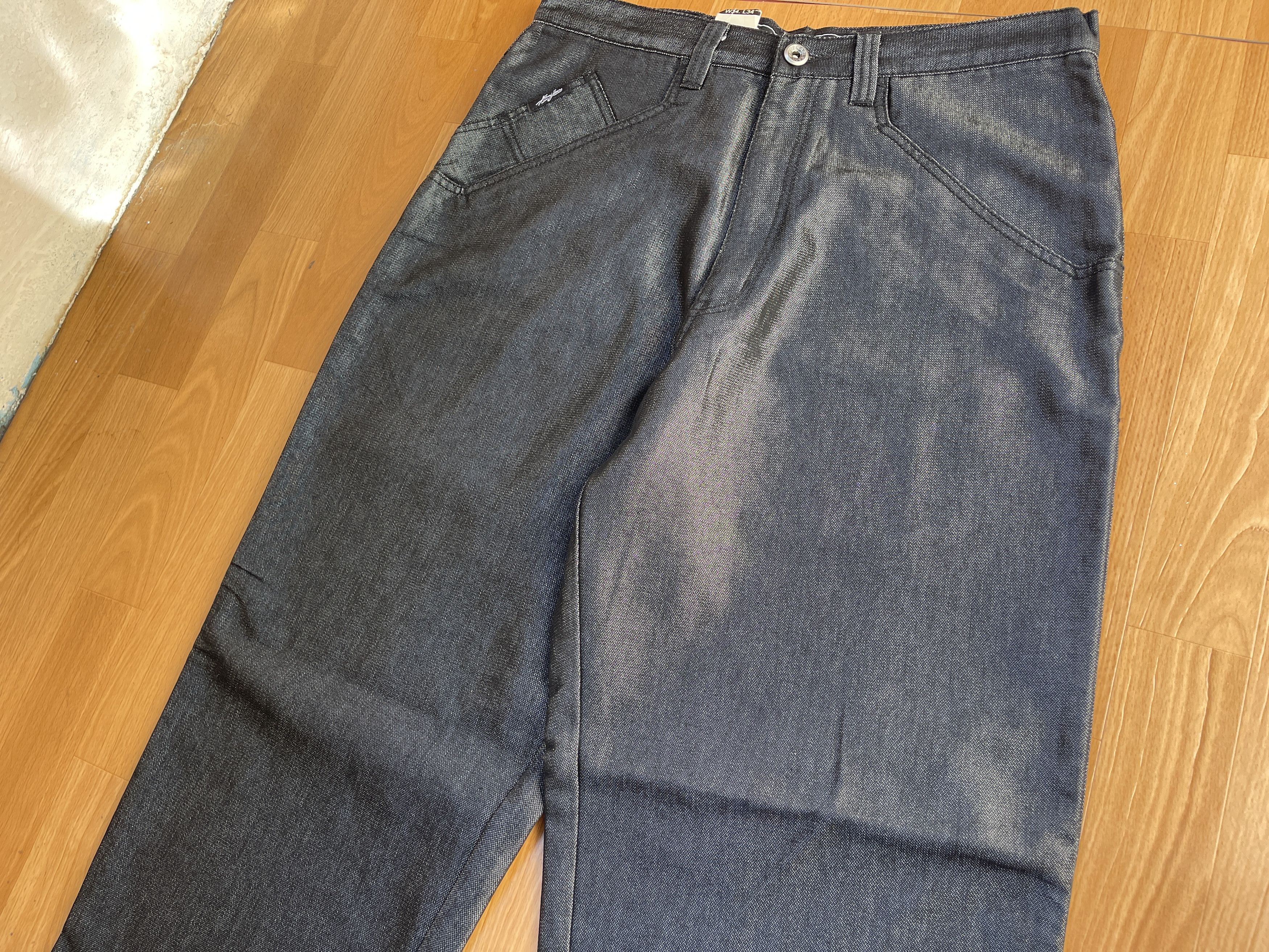Karl Kani KARL KANI jeans shiny vintage baggy jeans silver metallic 34 Size US 34 / EU 50 - 9 Thumbnail