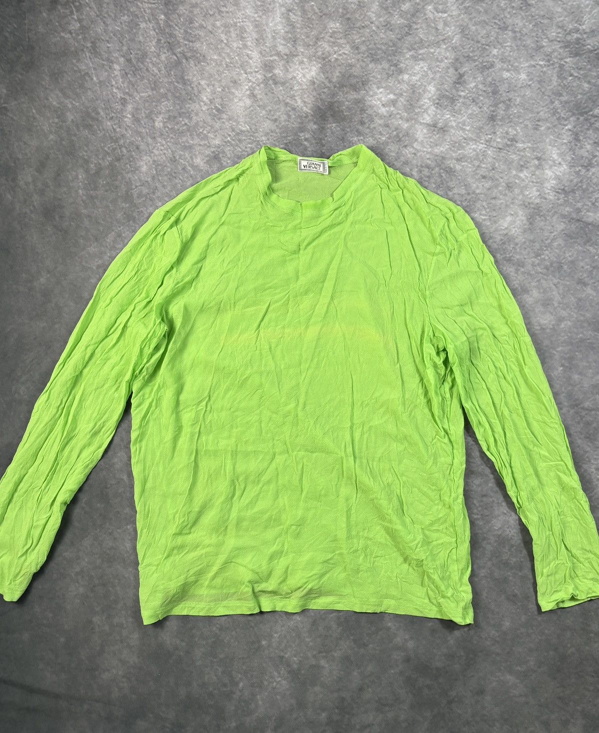 Versace × Vintage Vintage Gianni Versace Mesh Longsleeve Sheer Brat Viscose Size US S / EU 44-46 / 1 - 6 Thumbnail