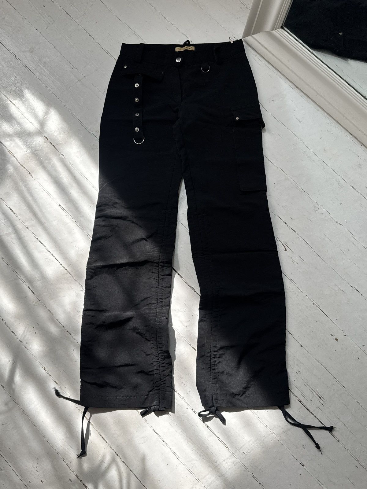 Other VINTAGE AVANT GARDE 2000s NYLON STYLE PANTS Size 26" / US 2 / IT 38 - 1 Thumbnail