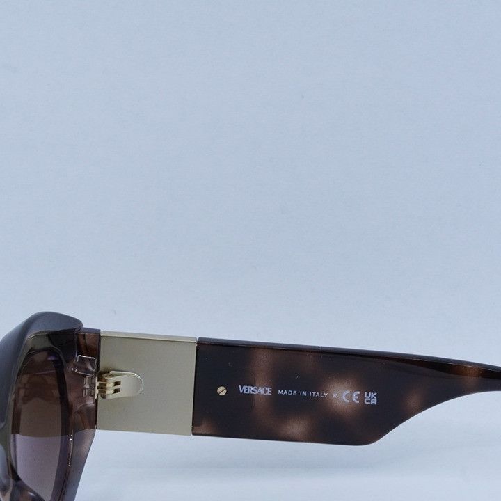 Versace Versace VE4466U 54613B Sunglasses Havana Geometric Frame Size ONE SIZE - 6 Thumbnail