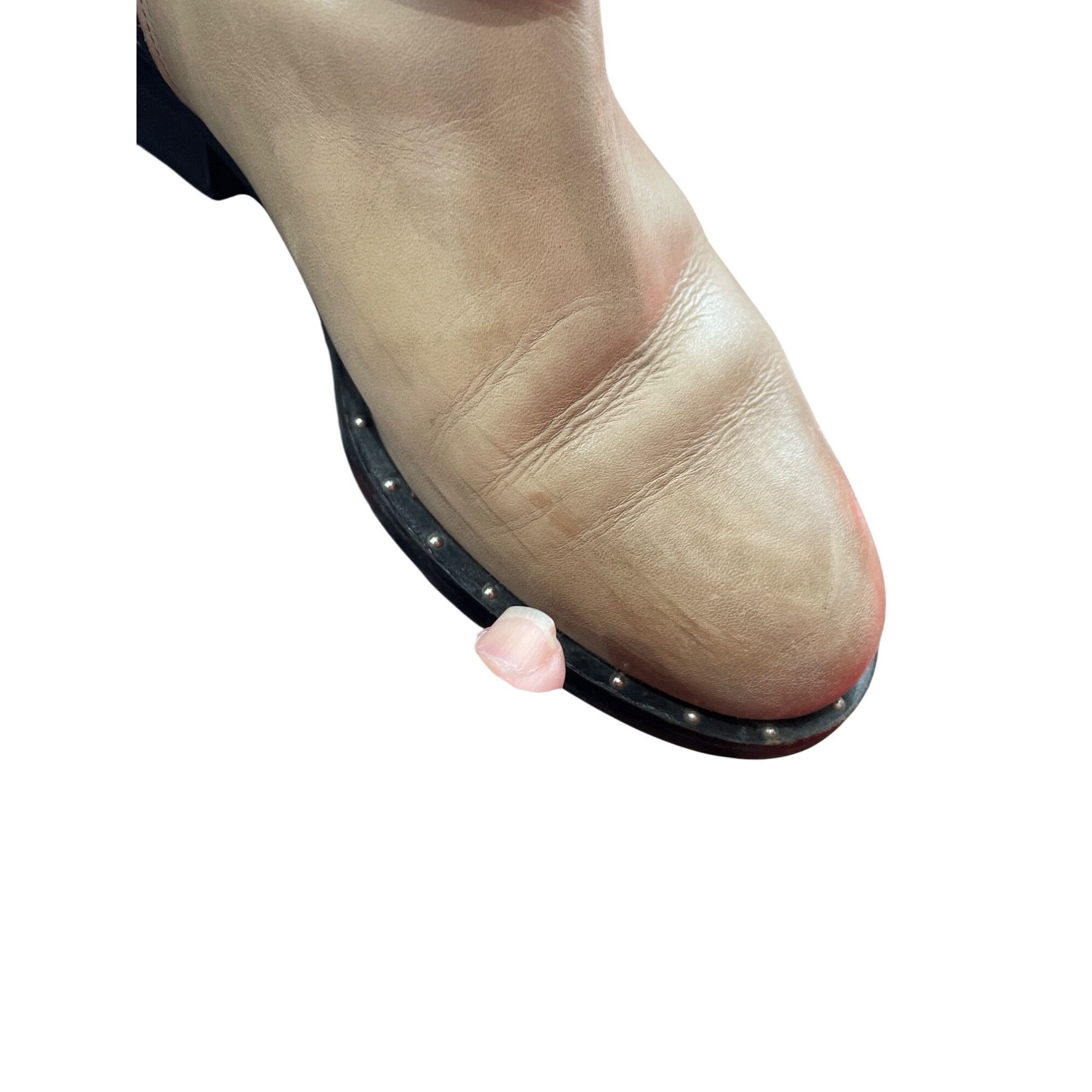 Other Charles David Chief womans Taupe Leather Studded Ankle Boots Size US 8.5 / IT 38.5 - 10 Thumbnail