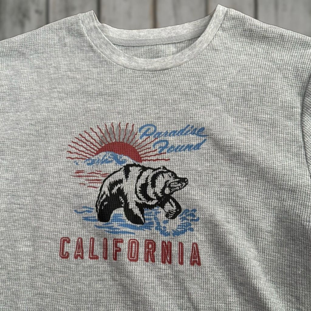 Lucky Brand Lucky Brand Thermal T-Shirt Mens Large Gray Logo Sleepwear Waffle Knit California Size US L / EU 52-54 / 3 - 1 Thumbnail