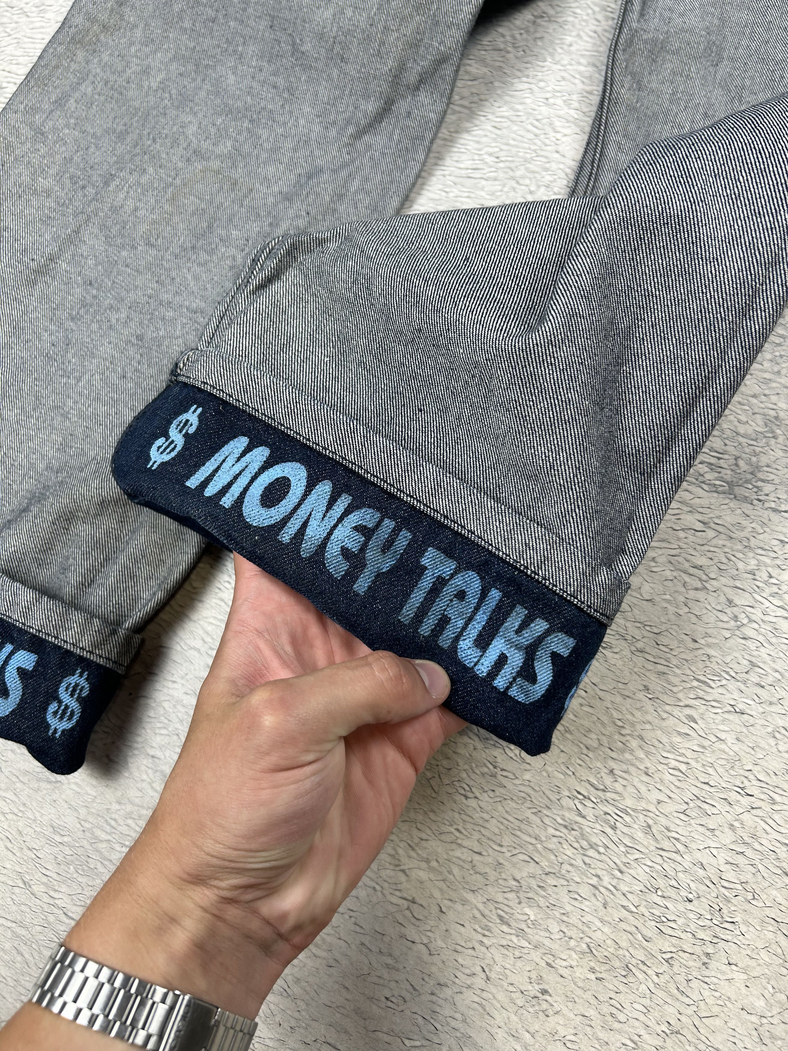 JNCO × Japanese Brand CRAZY vintage Money Talks jeans Big Back Logo Coogi Style Size US 36 / EU 52 - 5 Thumbnail