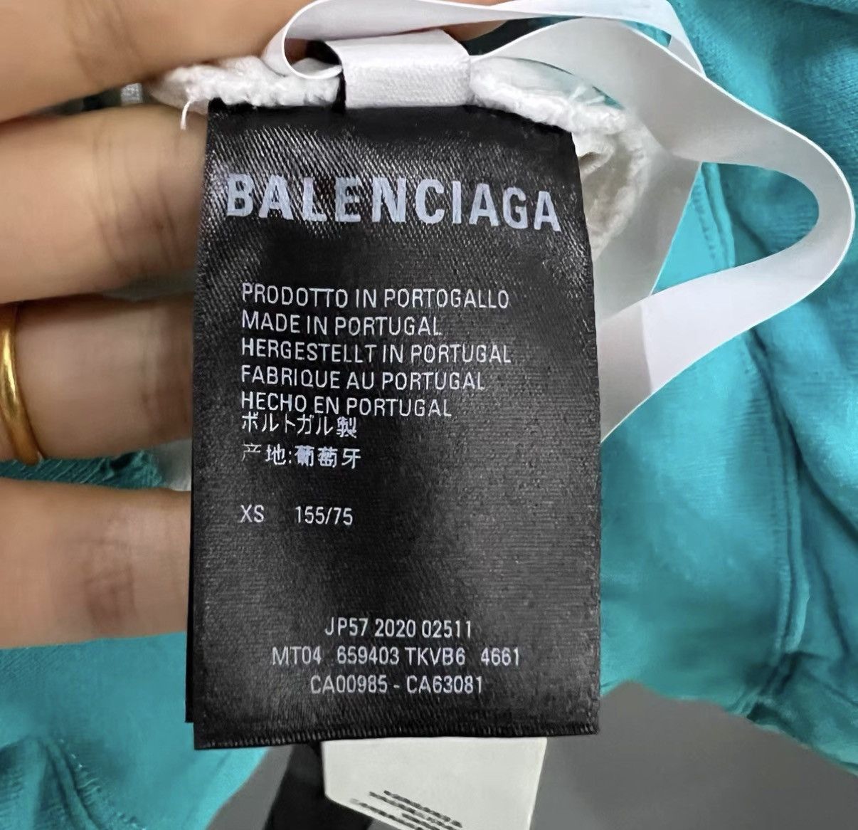 Balenciaga Balenciaga lake green destroyed logo hoodie J41 Size US XS / EU 42 / 0 - 4 Thumbnail