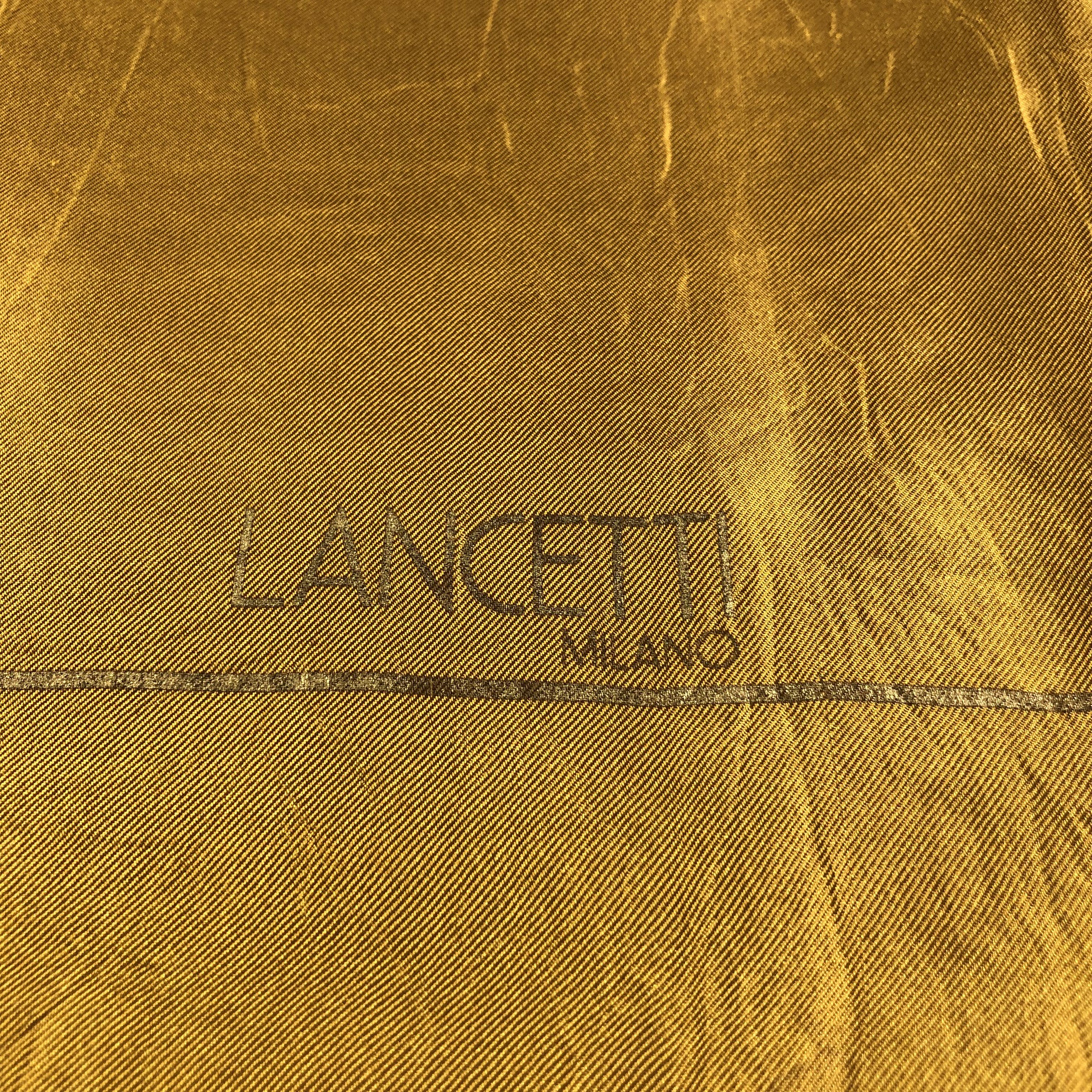 Lui di Lancetti Lancetti Silk/Wool Golden Scarf Muffler Neckwear V2141 Size ONE SIZE - 4 Thumbnail