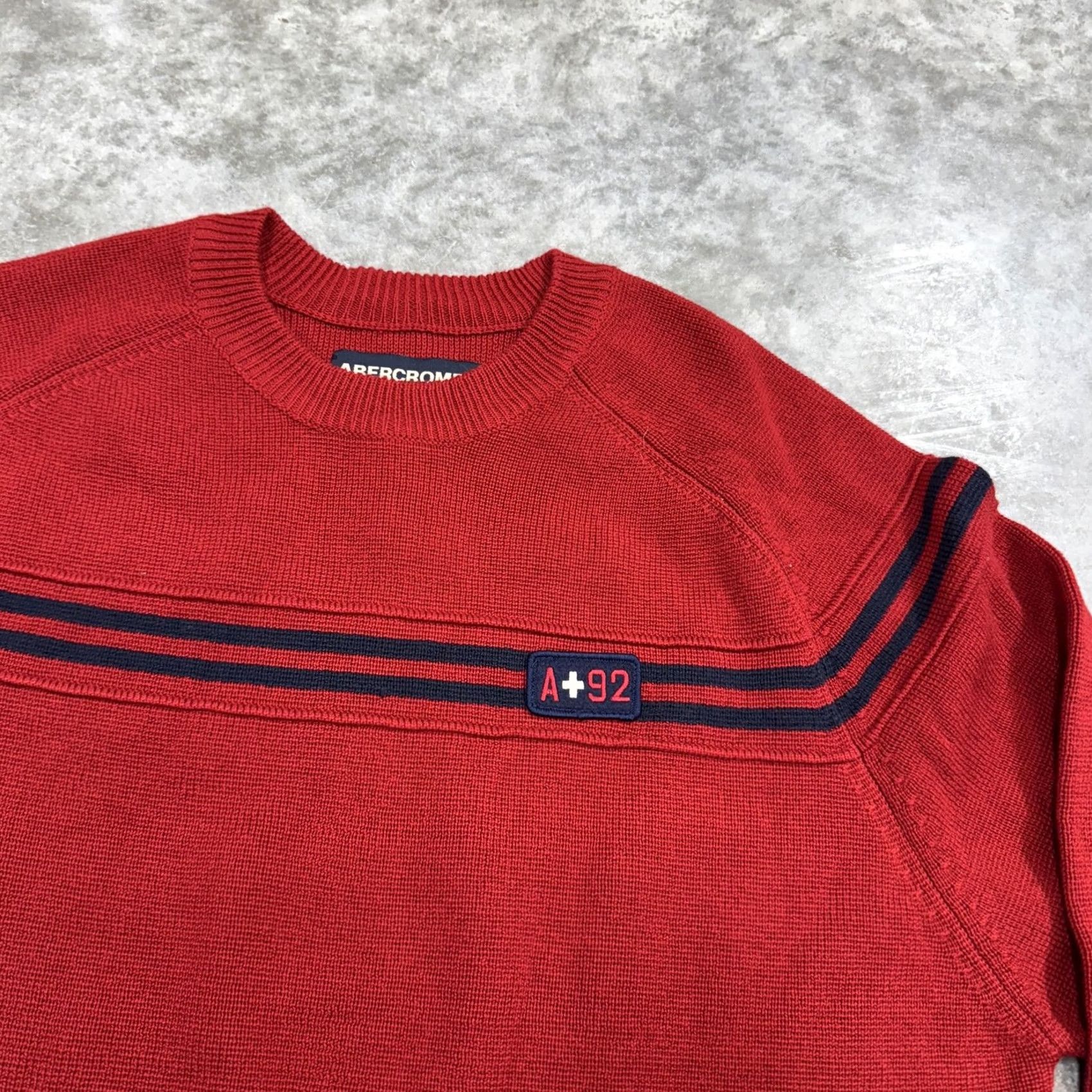 Abercrombie & Fitch Vintage Abercrombie & Fitch Sweater Mens M Striped Crewneck Pullover 90s Red Knit Camber Size US M / EU 48-50 / 2 - 4 Thumbnail