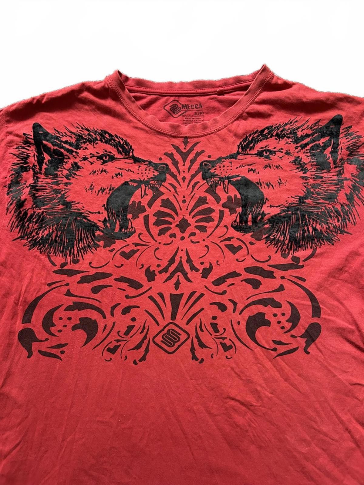 Other Vintage Mecca Red Graphic Wolf Tee Size US M / EU 48-50 / 2 - 2 Thumbnail