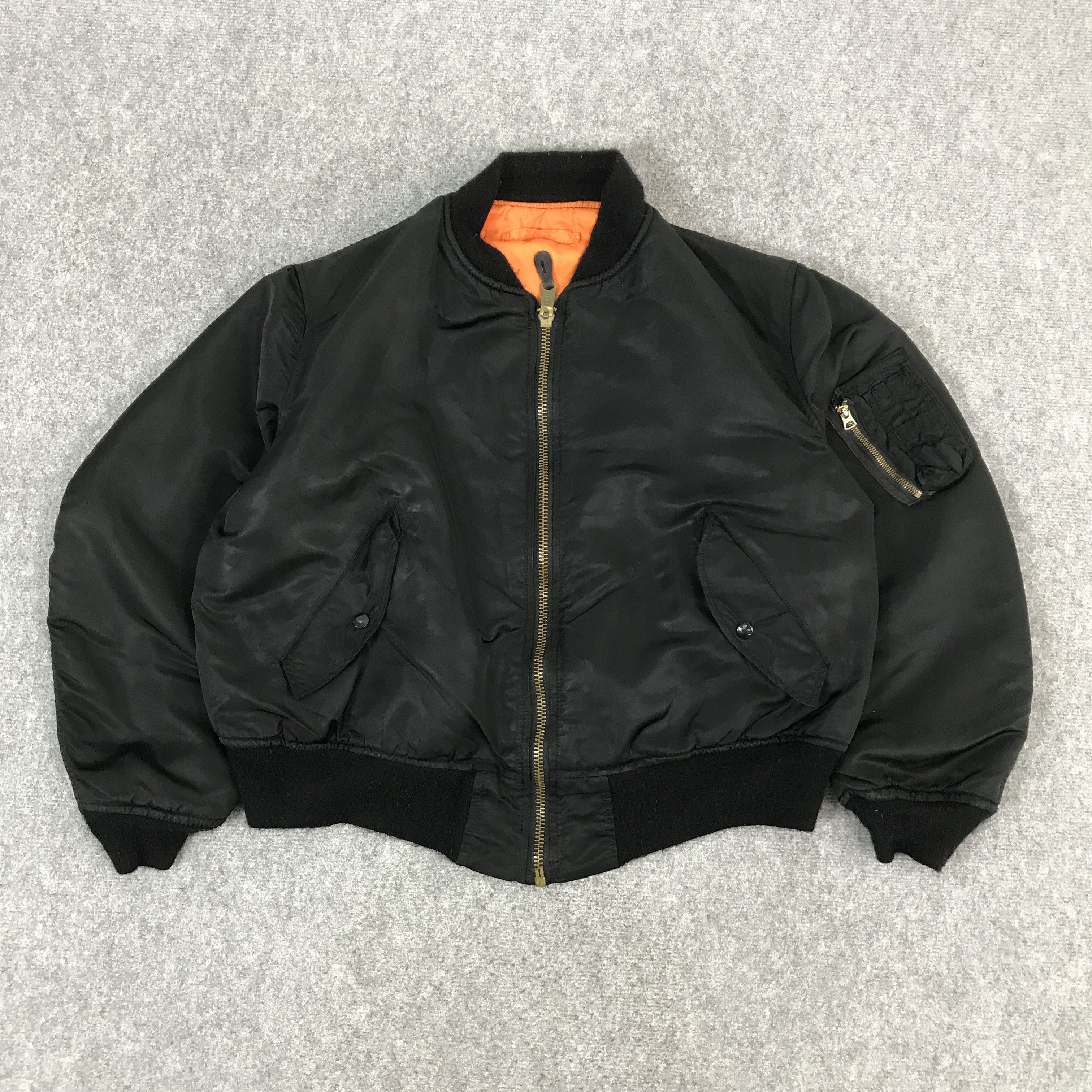 Alpha Industries × Japanese Brand ALPHA INDUSTRIES FLYERS MAN MA1 BOMBER BLACK JACKET Size US XL / EU 56 / 4 - 1 Thumbnail