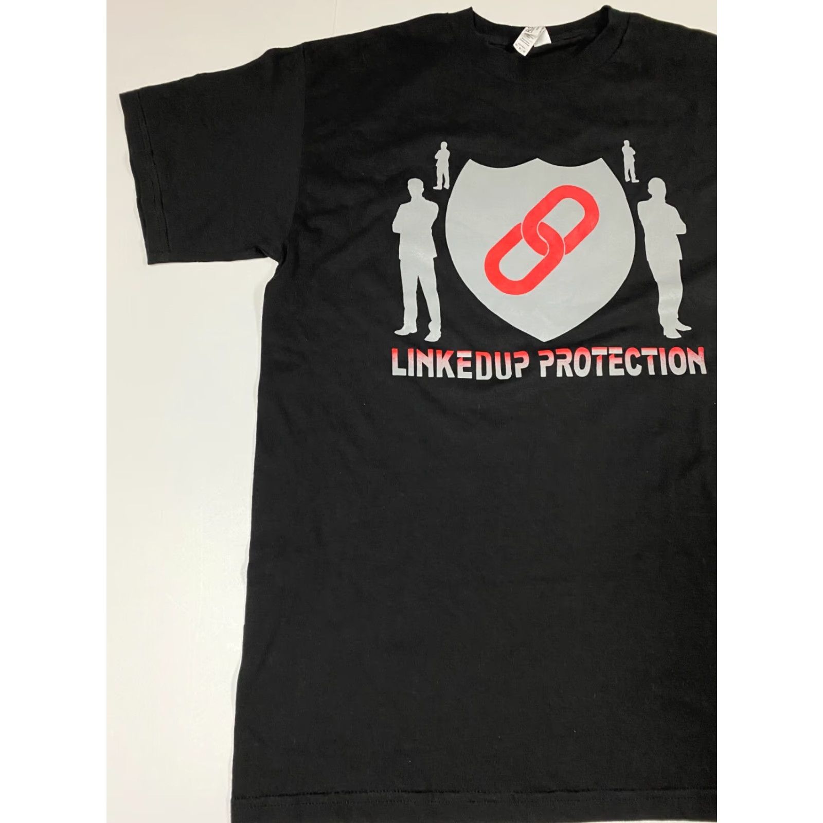 Vintage Linkedup MEns shirt Medium black protection T-Shirt Alstyle Logo Crew Neck Short Sleeve Cotton Men Regular Halloween Sports 2000s? Size US M / EU 48-50 / 2 - 3 Thumbnail