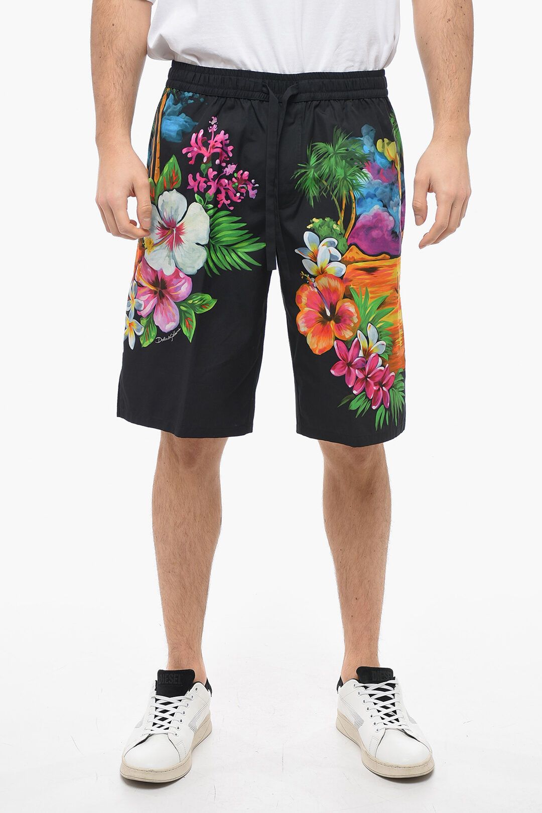 image of Dolce Gabbana Og1Mm0424 Cotton Short In Multicolor, Men's (Size 32)