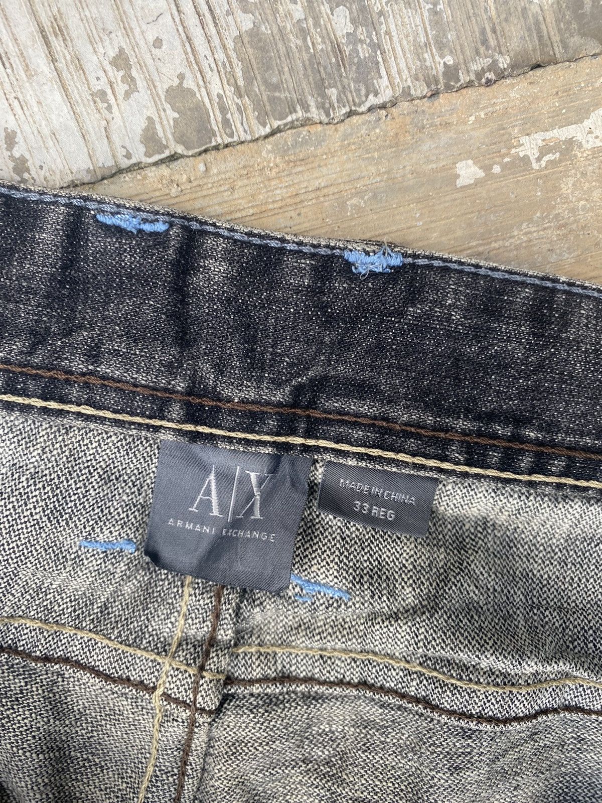 Armani Exchange Armani Exchange Patchwork Flare Jeans Size US 35 - 12 Thumbnail
