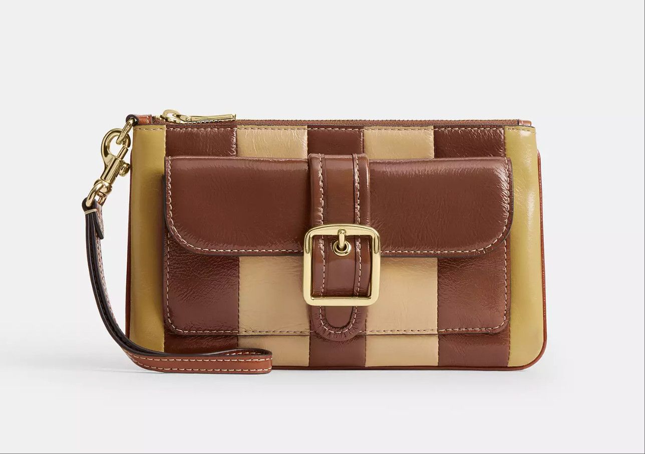 Coach Ashton Wristlet With Striped Patchwork CDY08 Size ONE SIZE - 8 Thumbnail