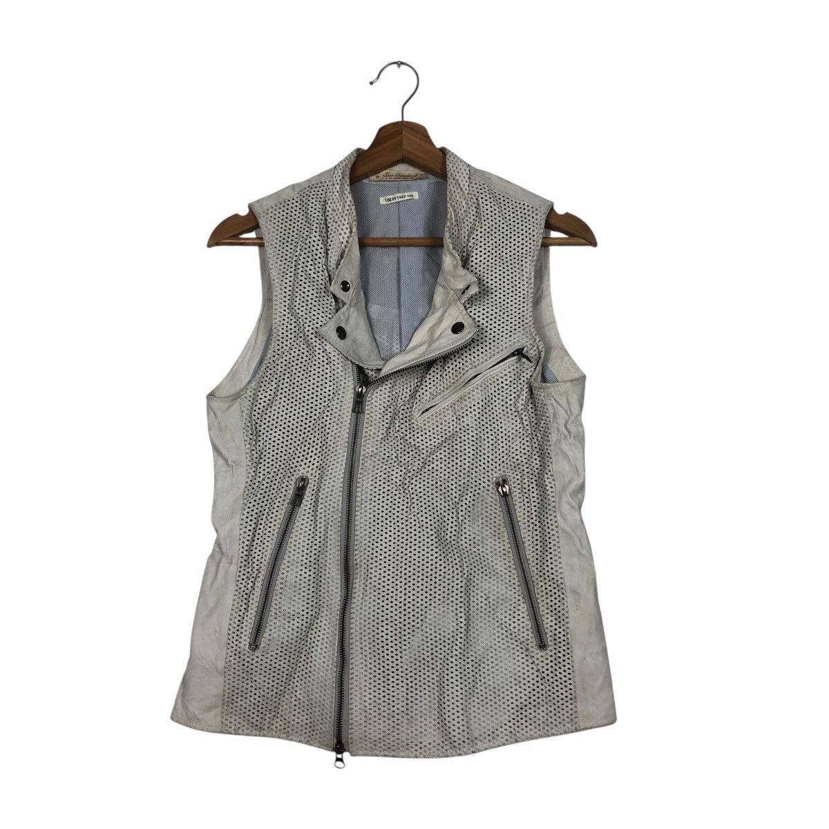 Japanese Brand Utility Vest Jacket Double Collar Leather Tass Issey Miyake Size US M / EU 48-50 / 2 - 2 Thumbnail