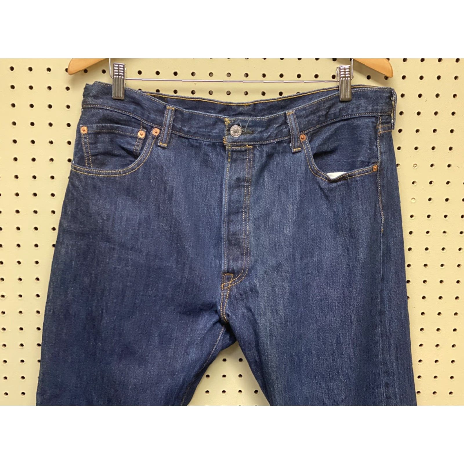 Levi's VINTAGE Levi's 501XX Button Up Jeans 36x30 Denim Dark Blue Straight Mens Jeans 501 Series Regular 30 Inseam Size US 36 / EU 52 - 3 Thumbnail