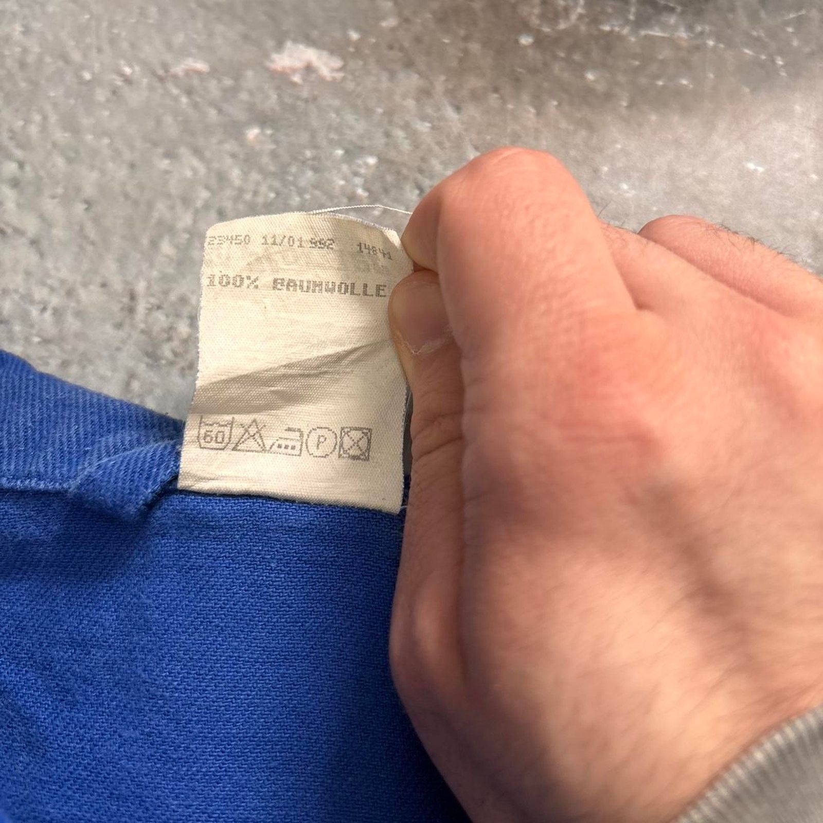 Le Laboureur × Vintage Vintage Blue Moleskin French Workwear Jacket. Large / XL Size US L / EU 52-54 / 3 - 5 Thumbnail