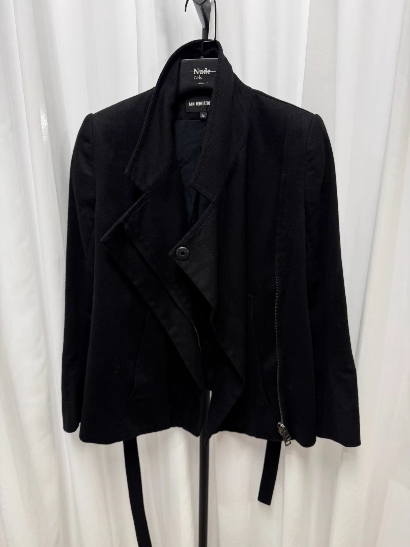 Ann Demeulemeester Ann Demeulemeester Cashmere Asymmetric Zip Jacket K20 Size XXS / US 00 / IT 34 - 8 Thumbnail
