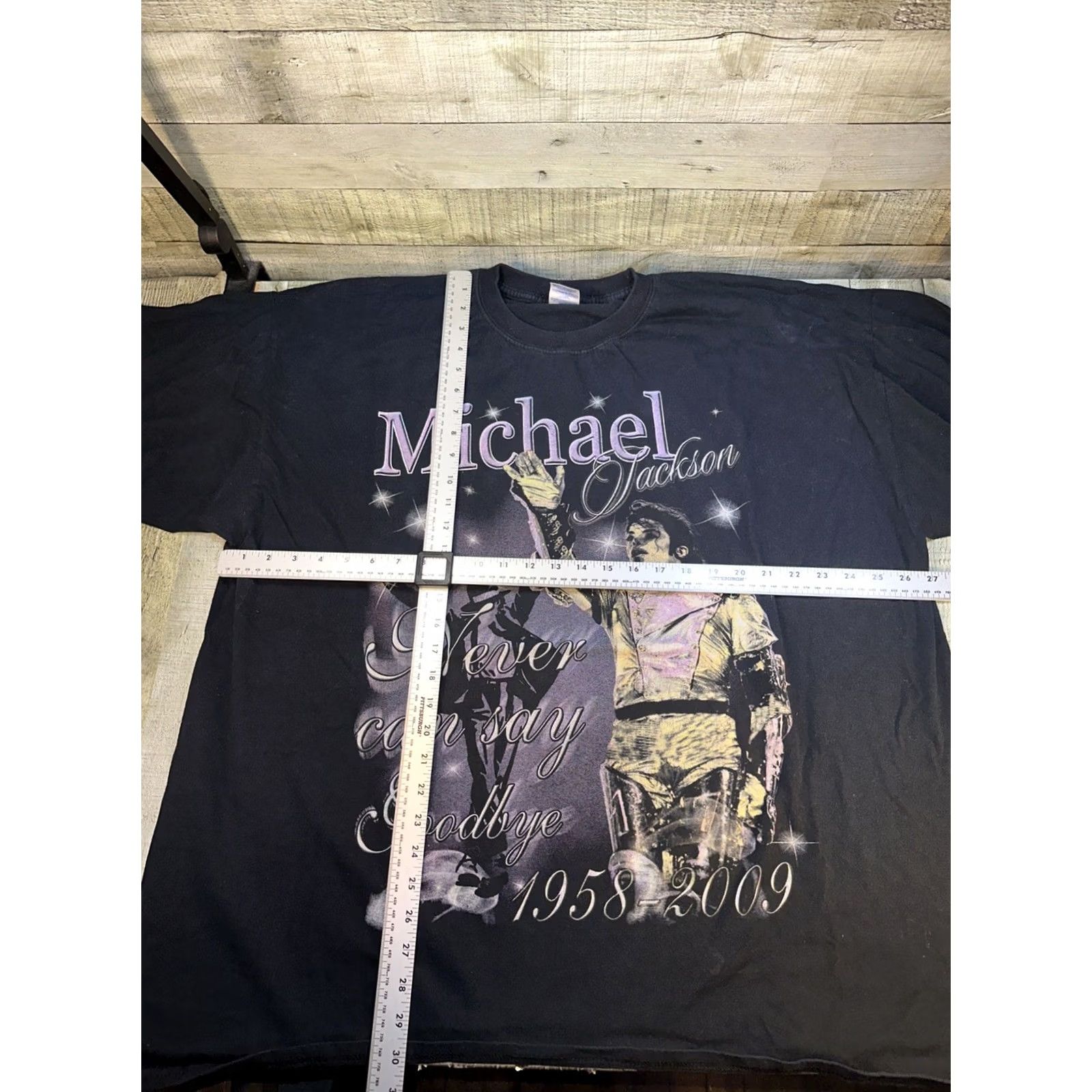 Vintage VINTAGE Michael Jackson 1958-2009 RIP Tee 4XL Never Can Say Goodbye Shirt Mens T-Shirt Black 4XL Size US XXL / EU 58 / 5 - 2 Thumbnail