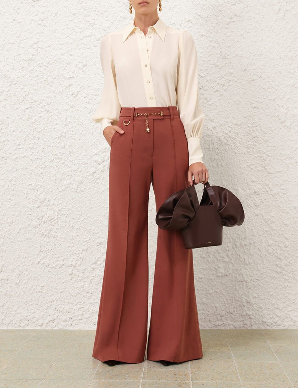 Zimmermann oc11z0825 Illustration Tailored Pant in Lipstick Size 30" / US 8 / IT 44 - 7 Thumbnail
