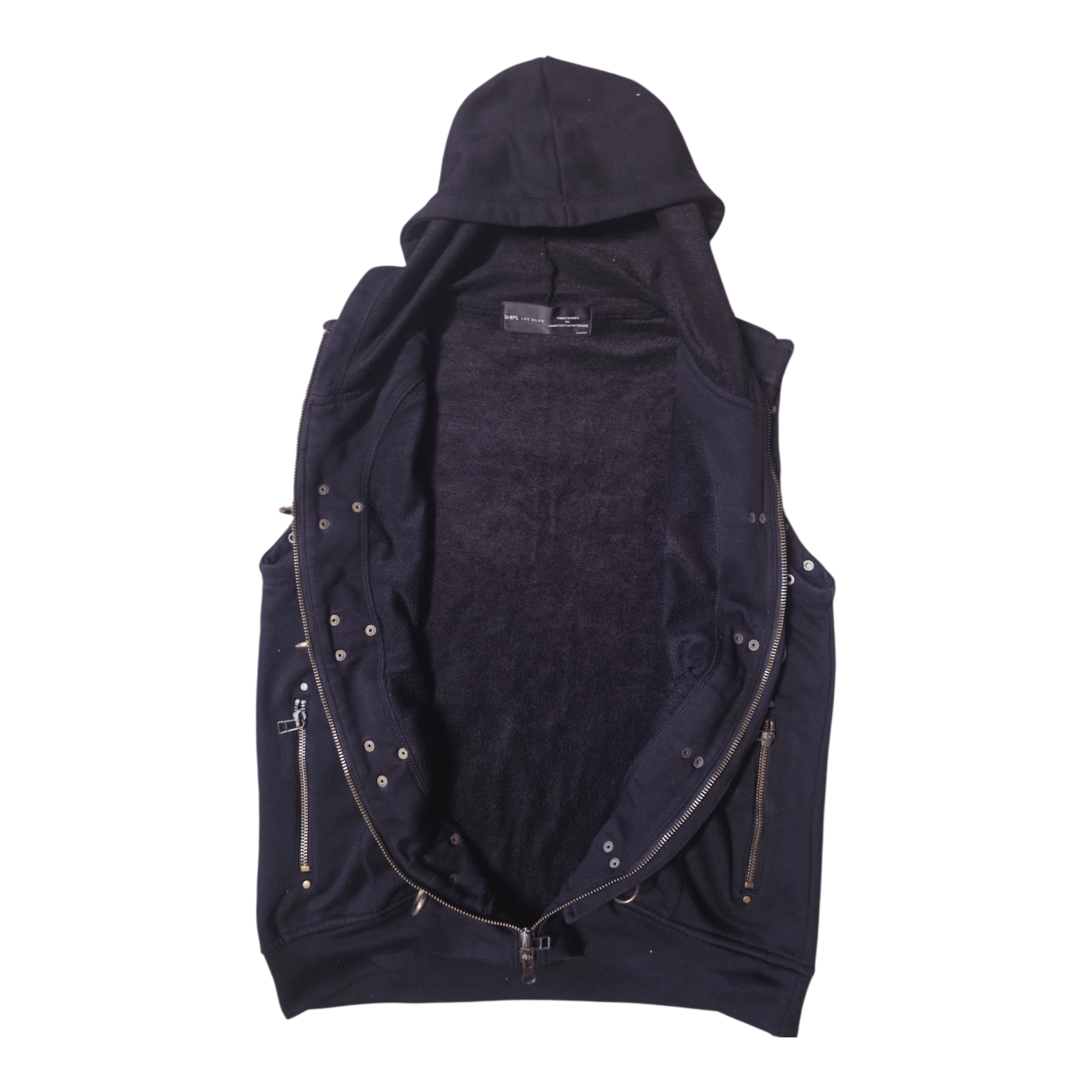 Ships Jet Blue Bondage x Metal Buckle Vest Black Sleeveless Size US L / EU 52-54 / 3 - 3 Thumbnail