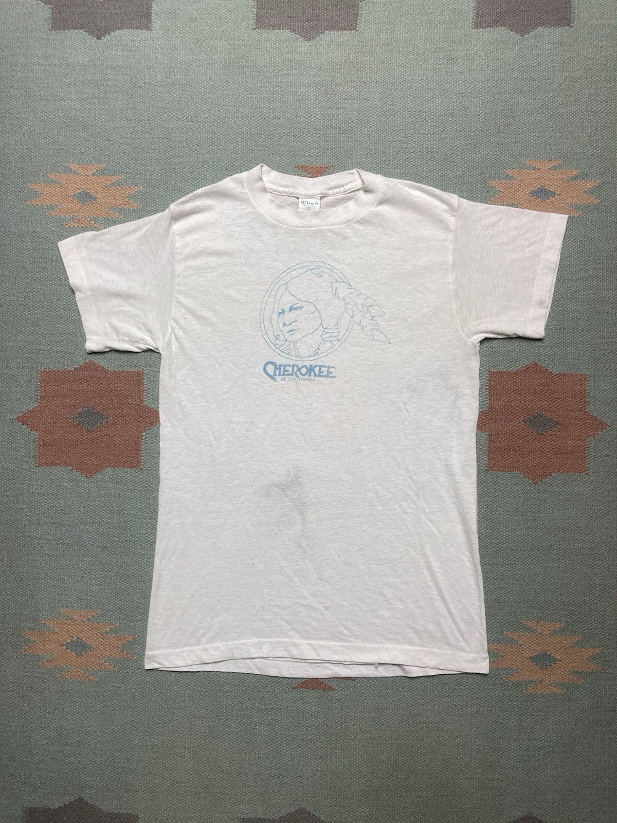 Vintage 70s graphic t shirt Cherokee of California shoe company M Size US M / EU 48-50 / 2 - 1 Thumbnail