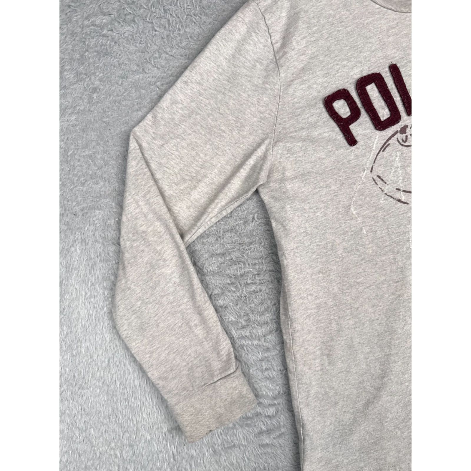 Ralph Lauren Polo Ralph Lauren Shirt Men Small Gray Spellout Logo Crew Long Sleeve #42 READ Size US S / EU 44-46 / 1 - 3 Thumbnail