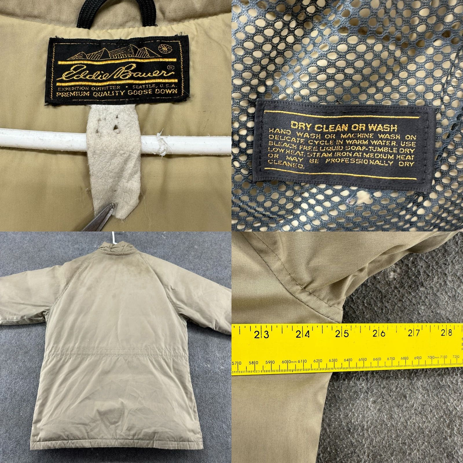 Eddie Bauer VINTAGE Eddie Bauer Jacket Mens XL Beige Puffer Goose Down Hooded Parka 80s 90s Down Jacket Parka Mens XL Beige Hooded Size US XL / EU 56 / 4 - 11 Thumbnail