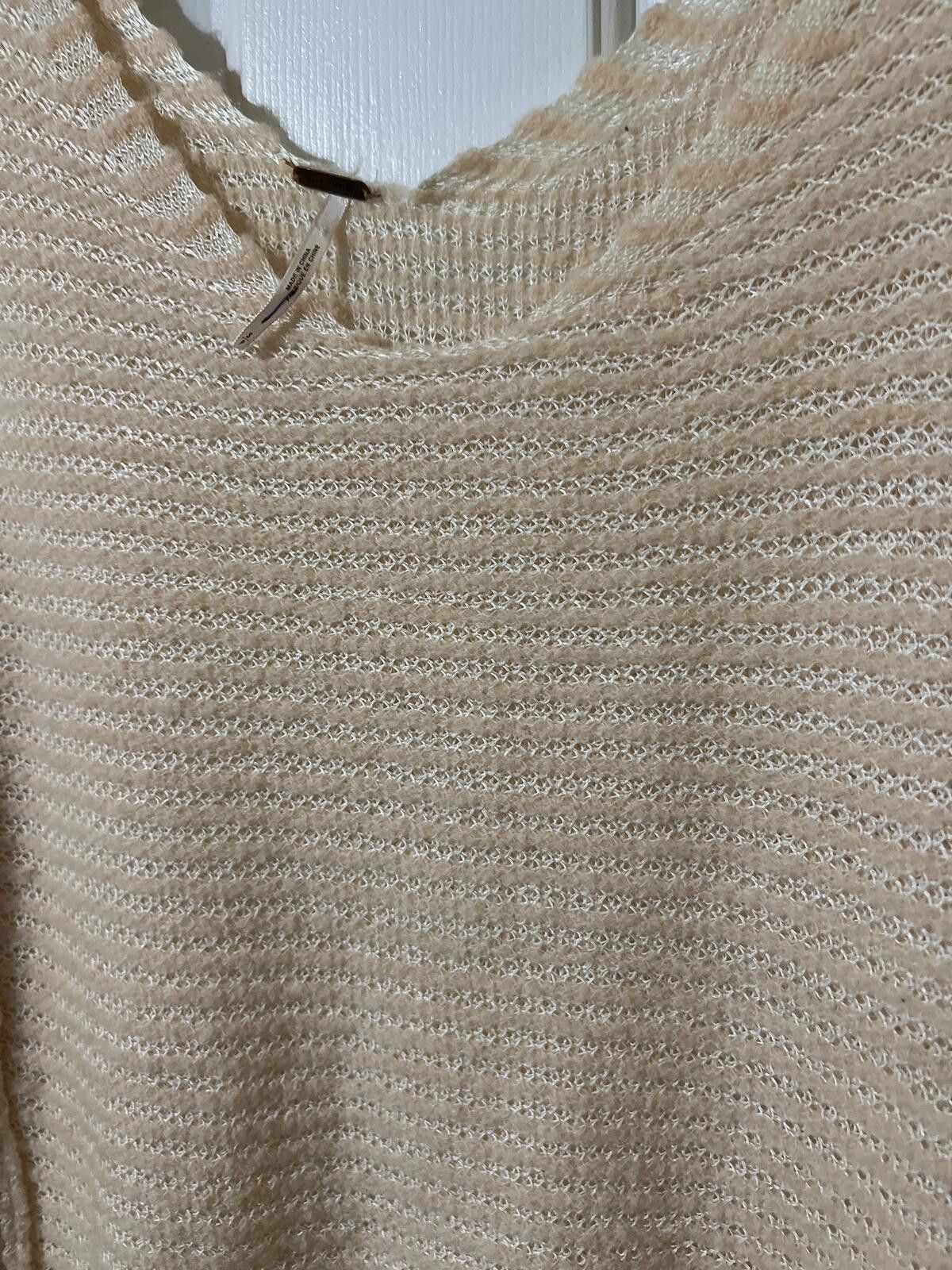 Free People Free People peach bumblebee linen wool Knit V-Neck Sweater S Size S / US 4 / IT 40 - 5 Thumbnail