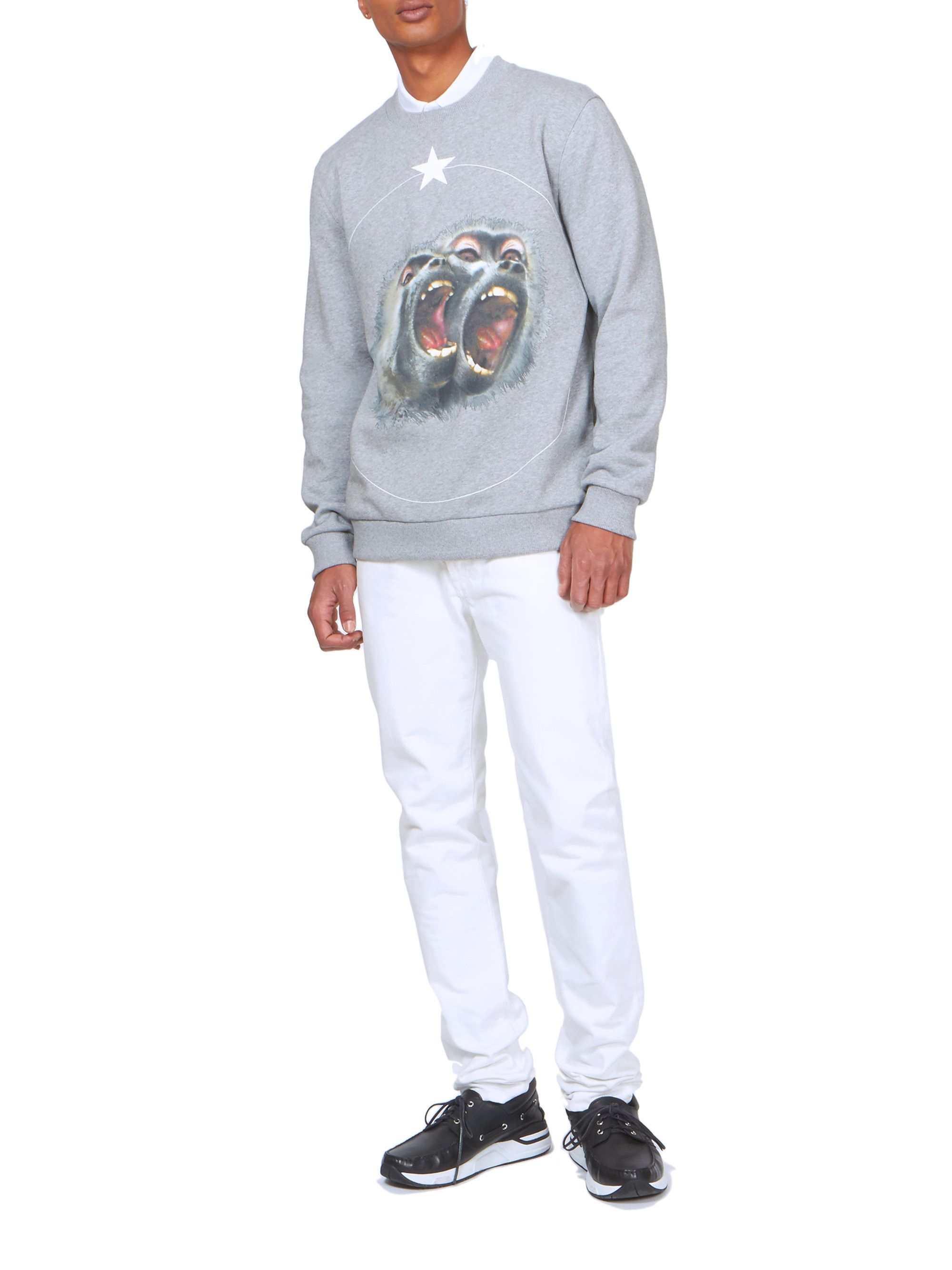 Givenchy Grey Monkey Brothers Sweatshirt Size US XL / EU 56 / 4 - 3 Thumbnail