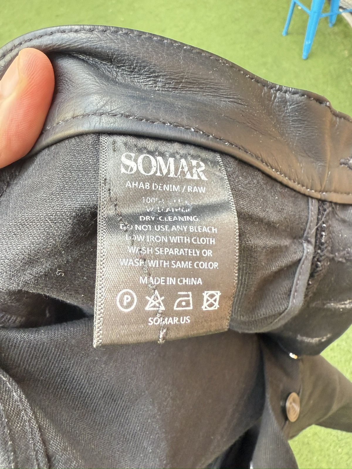 Somar SOMAR AHAB DENIM JEANS (RAW) Leather Waistband Size US 30 / EU 46 - 6 Thumbnail